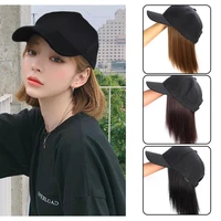 8 inch short bob cap hair wig female daily cap hair wig adjustable hip hop baseball cap hair wig for women dressingparty