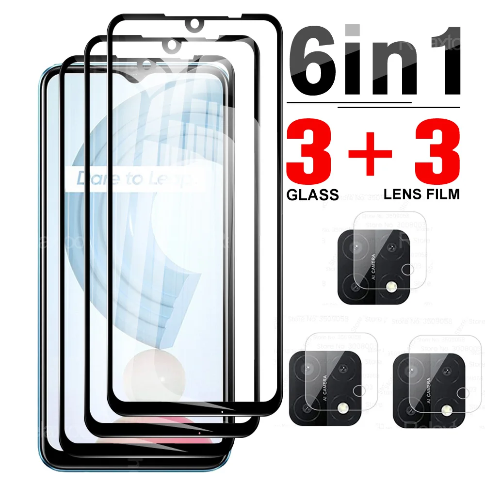 

Защитное стекло 6 в 1 для камеры Oppo Realme C21, C15, Realmy Reame C 21, 15