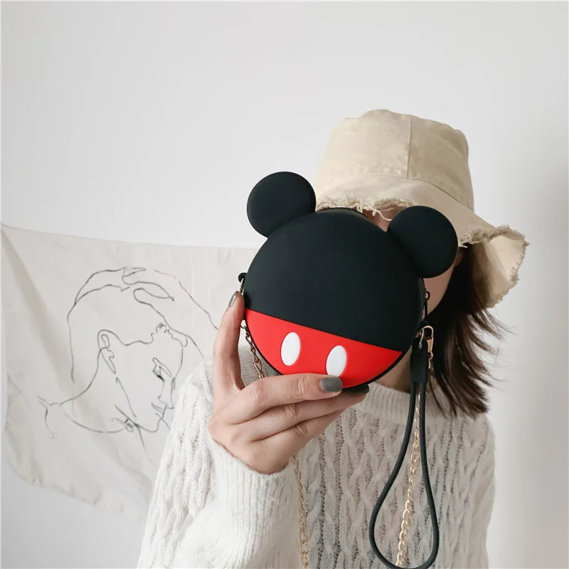 Кавайная мини сумка через плечо с мультяшным силикагелем на молнии ведро модный