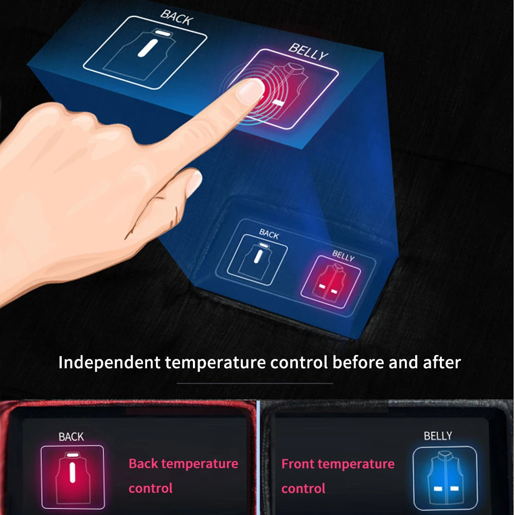 Новый мужской/женский Электрический теплый жилет с высоким горлом USB теплое