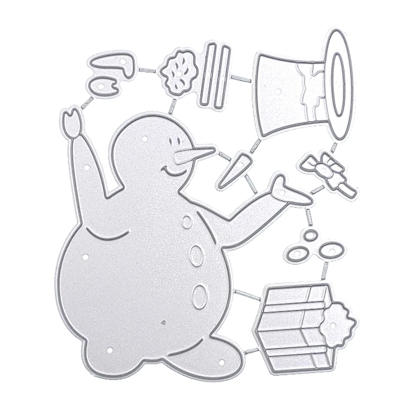 

Шаблон Рождественский снеговик металлические Вырубные штампы фотоальбом бумажные карты шаблон форма тиснение крафтовое украшение