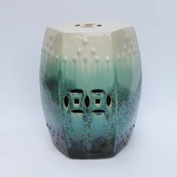jingdezhen kiln color changing glaze ceramic hexagonal stool
