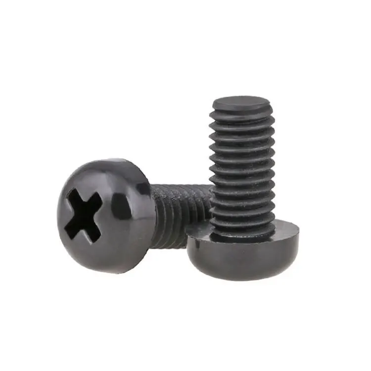 10 шт./лот пластиковый нейлоновый винт с круглой головкой черный цилиндрической