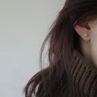 Серьги-гвоздики женские, из серебра 925 пробы, с цирконом