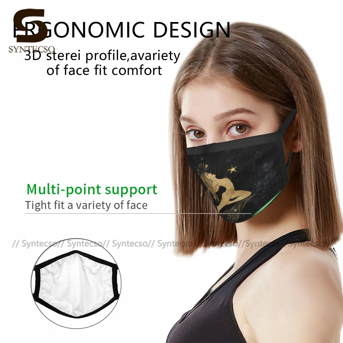 

Zodiac Face Mask Pattern Washable Cute Adults Polyester Facial Mouth Mask