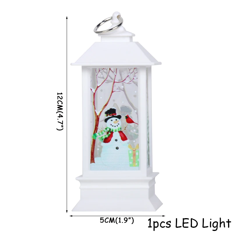 1pcs LED Light Рождественские украшения для дома веселая Рождественская елка рождественские украшения Санта Снеговик Noel Navidad год Natal - Цвет: 1pcs LED Light
