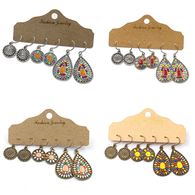 

Серьги для женщин 2020 модные ювелирные изделия изысканные ювелирные изделия Уникальные Hyperbole винтажные этнические круглые серьги с каплями ...