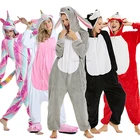 Пижама-кигуруми в виде единорога, комбинезон для взрослых в виде животных, панды, для мальчиков, девочек, женщин, мужчин, парные зимние пижамные костюмы 2020, пижама, Фланелевая Пижама