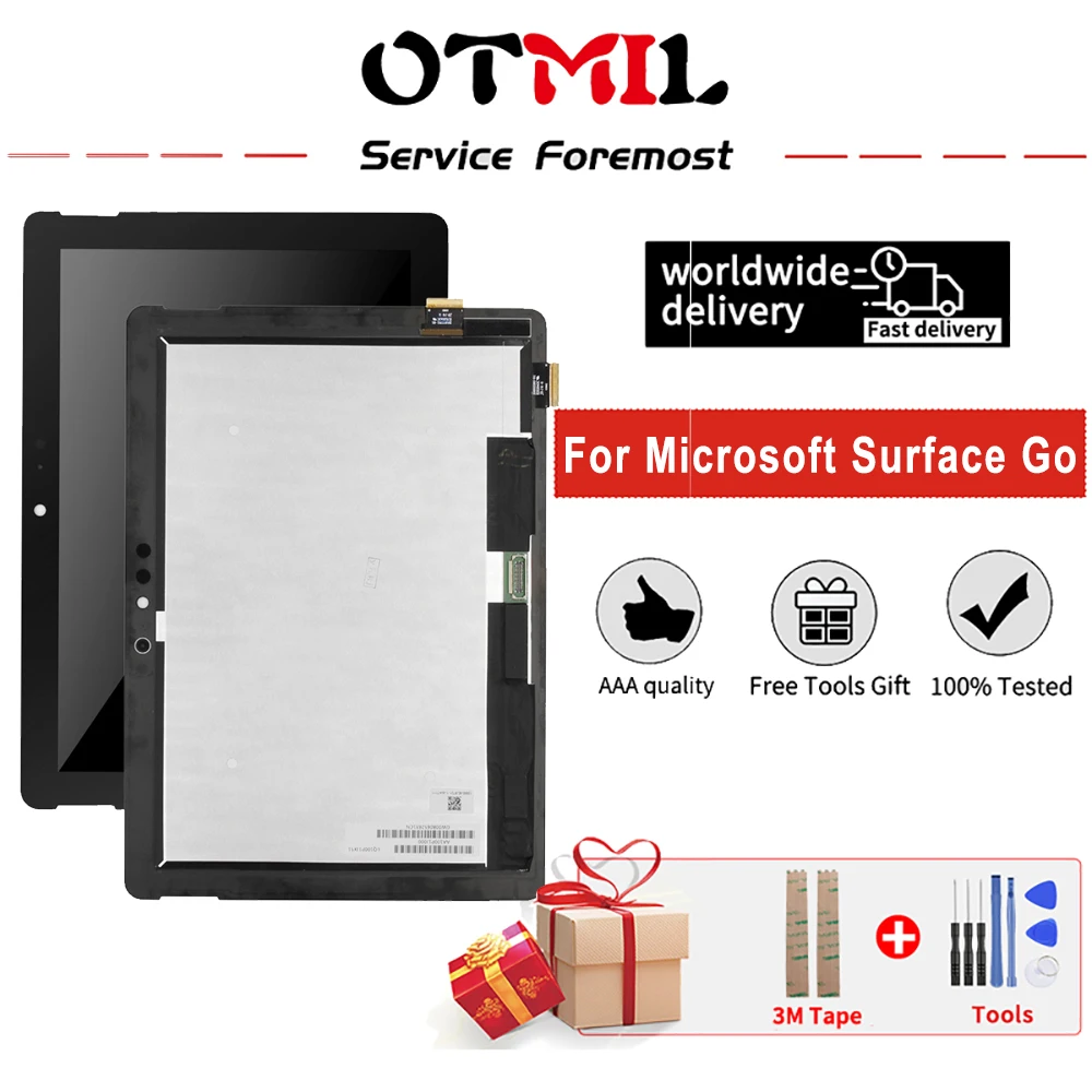 

100% Оригинальный 10,1 для Microsoft Surface Go 1824 LQ100P1JX51 ЖК сенсорный экран дигитайзер дисплей в сборе Замена