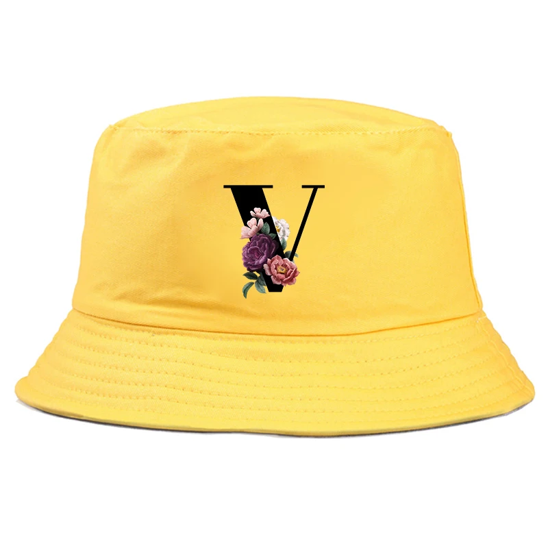 Спортивная бейсболка с 26 буквами для улицы черная цветочным рисунком шрифтов