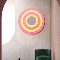 nordic round wall lamp modern led wall light for childrens room wall decor lights living room decoration atmosphere night light