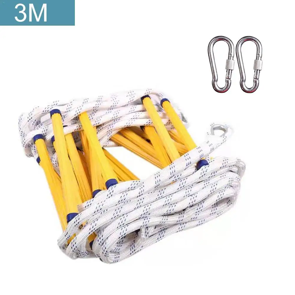 blue3M 3 м/5 м/8 м/10 м/15 м Противоскользящая Спасательная Лестница спасательная веревка аварийная работа безопасность ответ самоспасение спасательный скалолазание - Цвет: blue3M