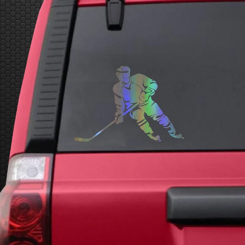

Interesting Car Sticker PVC Decal Waterproof Decorative Ice Hockey Stylish Art Pattern Decal Accessories 19cm X 12cm