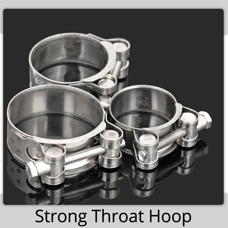 

304 Stainless Steel Strong Throat Hoop European Single Head Widened Pipe Clamp Thickened Pipe Hoop