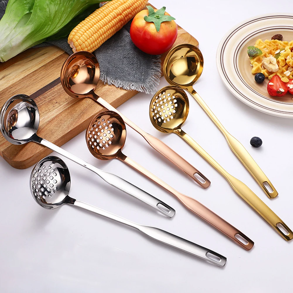 2 шт./компл. Нержавеющая сталь половник набор посуды для дома сито приготовления