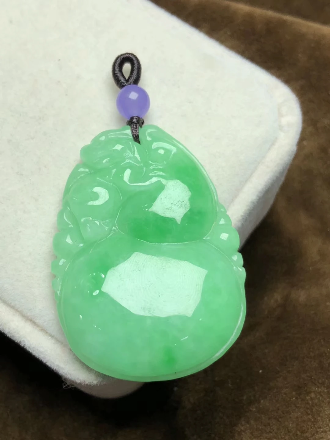 Только один! Натуральный ледяной жадеит раньше амулет подвеска ожерелье цепь для