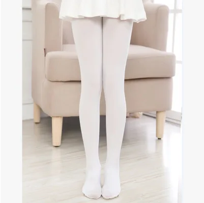 Весенне-летние белые бархатные колготки для девочек высокие весенние