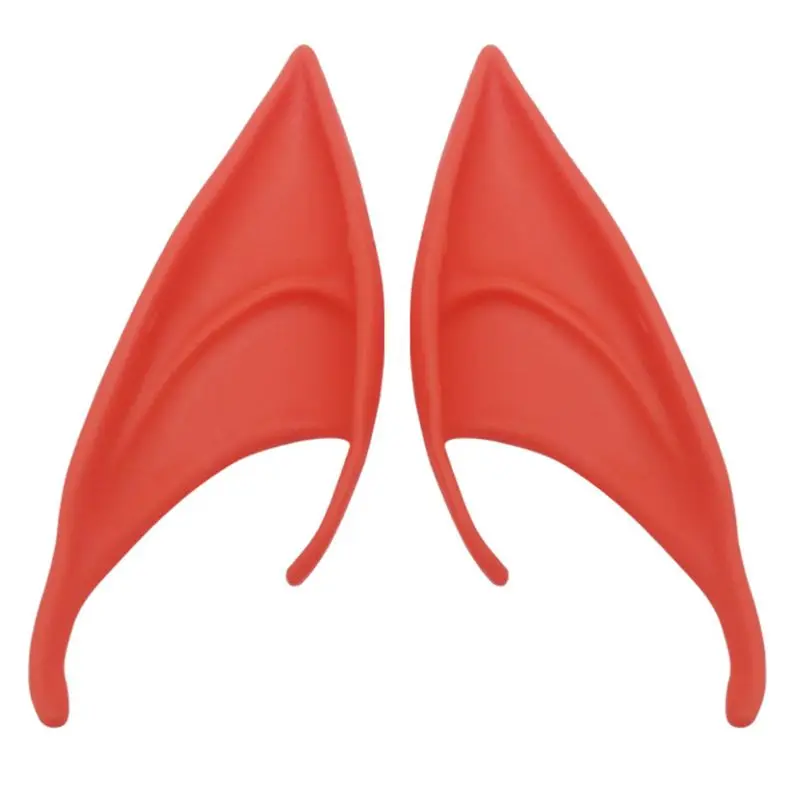 Red Long 1 пара вечерние костюмы на Хэллоуин эльфийские уши аниме сказочные костюмы вампира латексные - Цвет: Red Long