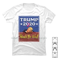 trump build the wall 2020 t shirt 100 cotton politics trump great build again wall gain 2020 rum eat cs politics