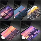 Маленький коврик для мыши Yzuoan с изображением города, милый Настольный коврик для ноутбука, аксессуары для периферии, домашний прямоугольный нескользящий коврик небольшого размера