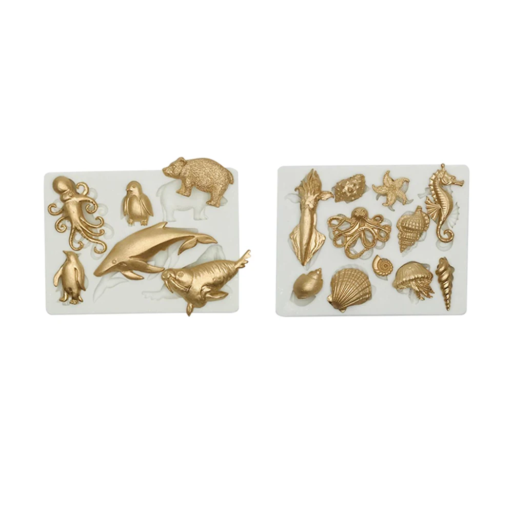 2020 силиконовая форма для торта на Хэллоуин змея паук ракушка дельфин осьминог