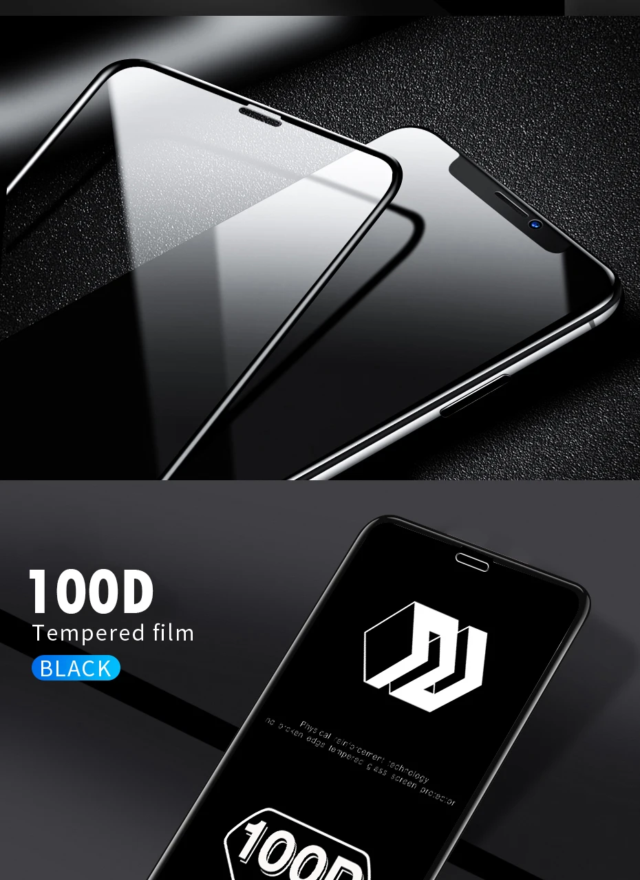 100D Защитное стекло для iPhone 11 pro max X XS 6 6S 7 8 plus Защитное стекло для iPhone 11 XR XS MAX защита экрана