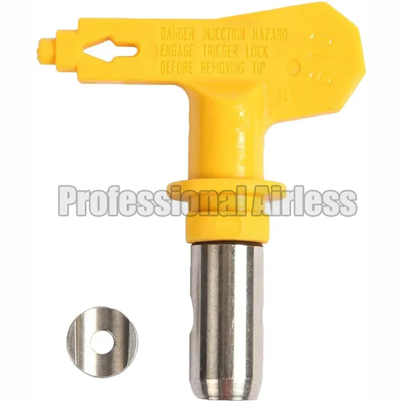 Airless Yellow Tips Steel Tip Gasket for High Pressure Spray Gun Seat Guard Guide 109/209/609/517/525/303/415/621/335/221 |