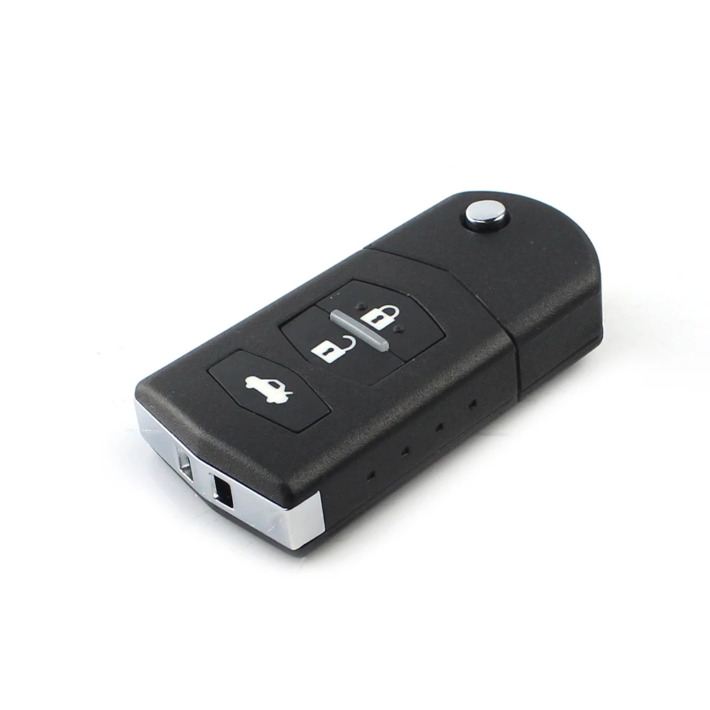 Чехол для дистанционного ключа с 3 кнопками откидной раскладной чехол Черный