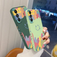 watercolor soft case for samsung galaxy s21 s20 fe s10 note 20 10 a72 a52 a42 a32 a71 a51 a41 a31 liquid silicone phone cover