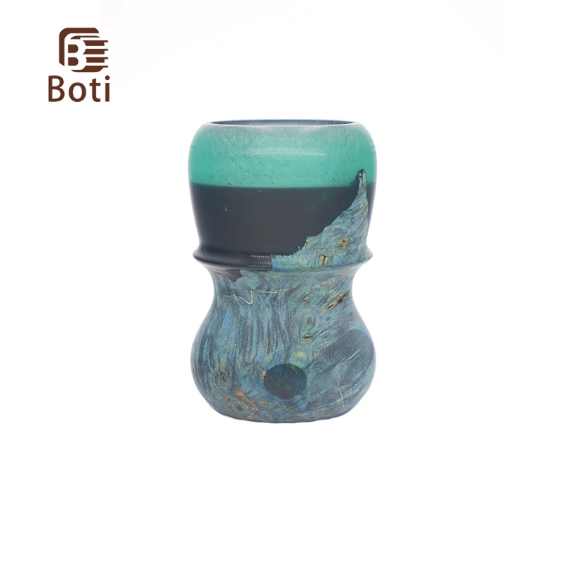 

Boti Brush-Shaving Kit Stable Wood Handle Blue And Green Color Handmade Beard Brush Essential Daily Shaving Tools Gifts For Men