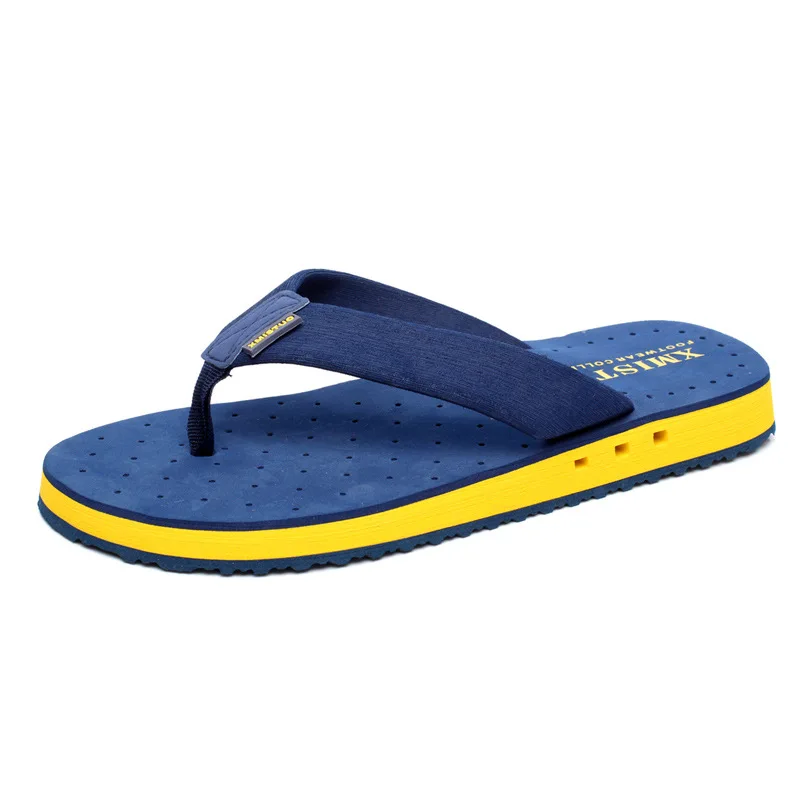 

Large Size 38-48 Men's Slipper Casual Flat Bottom Beach Shoes Flip Flop