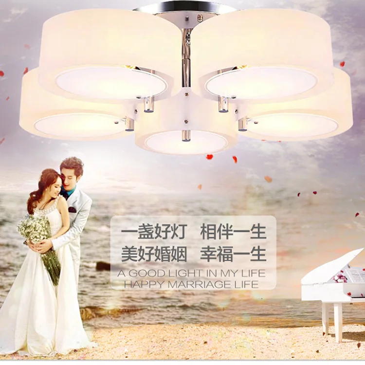 Современные Простые многокольцевые светодиодные потолочные люстры светильник