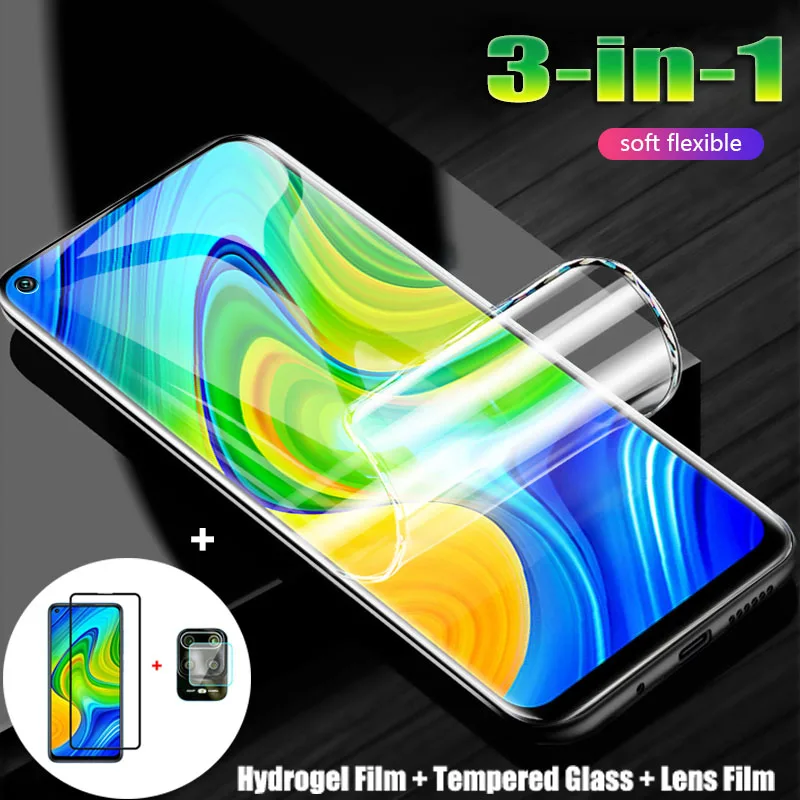 3 в 1 мягкое + твердое стекло для redmi note 9 s защитное на redminote 9pro xiaomi not 9s glass pro ноут 9с