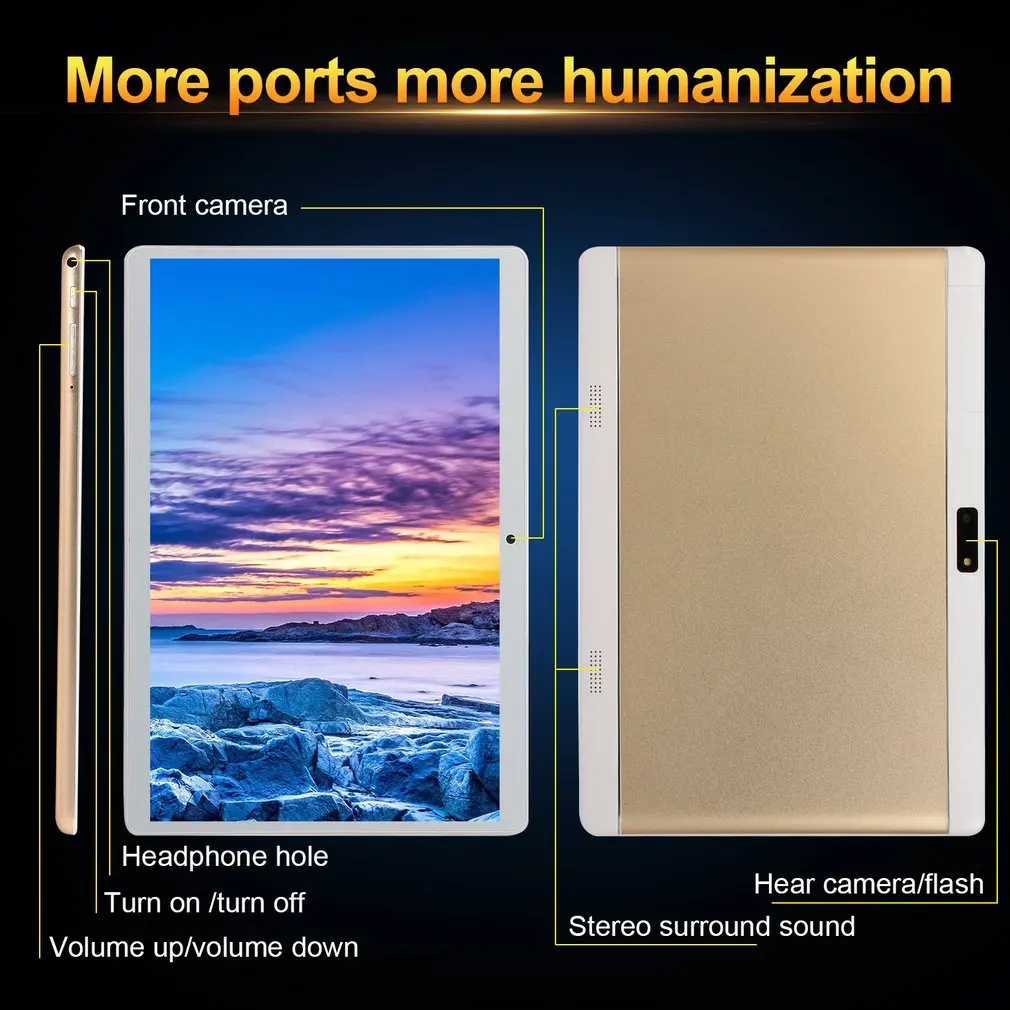 10.1 Inch Tablet tablet PC Android 8.10 Version Super tablets Ram 6GB Rom 64GB WiFi GPS 10.1 tablet