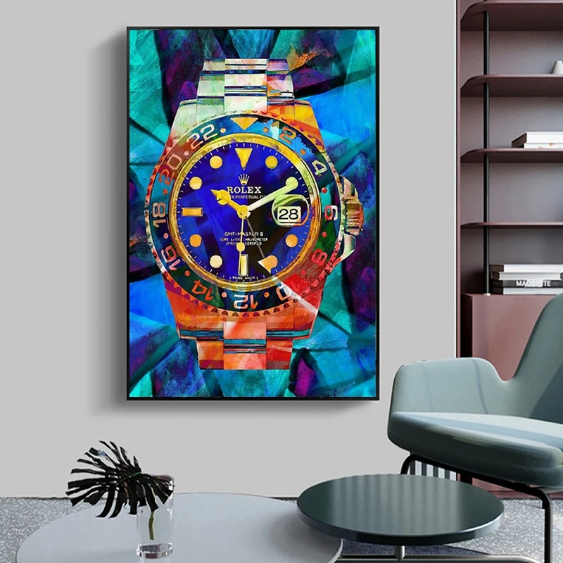 Цветные цветы роскошная Картина на холсте плакаты и принты настенные