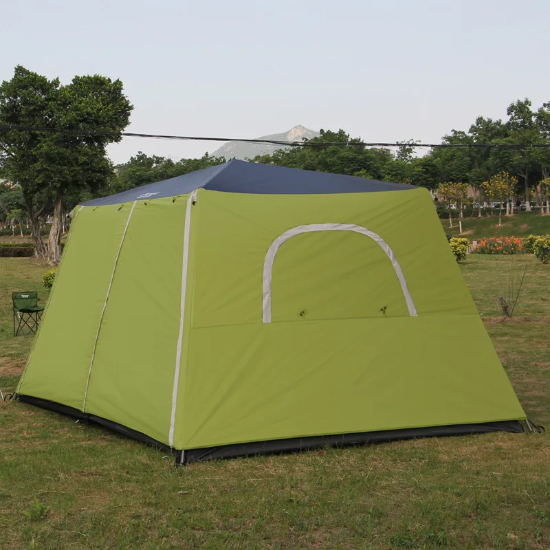 Billig Landwolf Zwei-schlafzimmer Automatische Zelt 4-5-8 Menschen Doppel-schicht Anti-regen Strand Multiplayer Outdoor Camping Zelt Mit Großen Raum