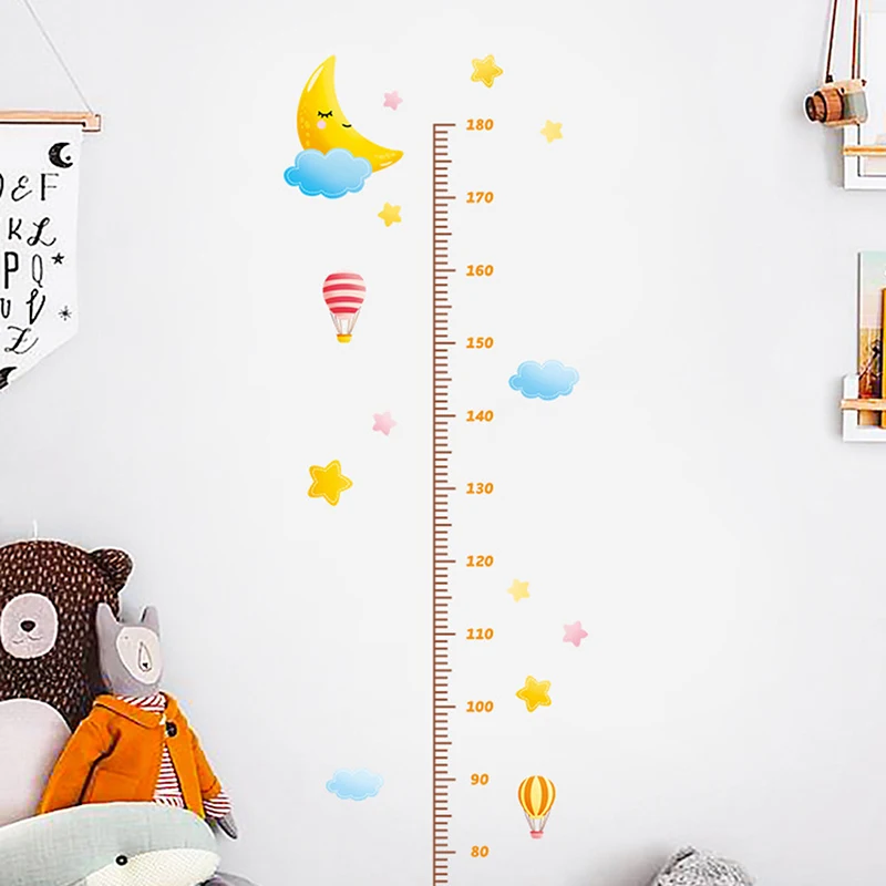 1PC Cartoon Animal Measure Wall Stickers For Kids Rooms Height Chart Ruler Decals Nursery Home Decor | Дом и сад