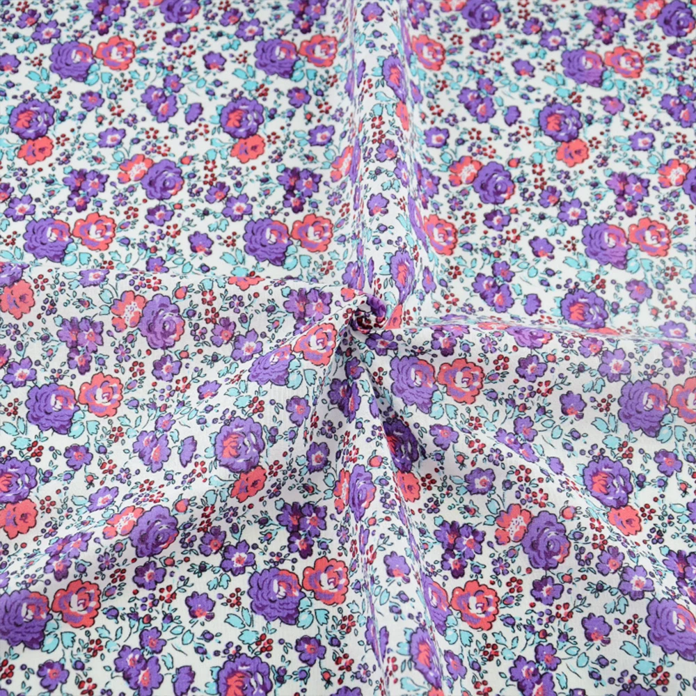 100% Cotton Plain Fabric Flowers Printed Patchwork Fat Quarter Garment Dress Tilda Doll Art Work Cloths for Geginner's Practice | Дом и