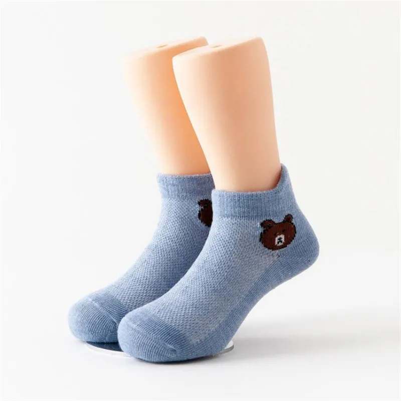 2020 новые сетчатые Дышащие носки для малышей однотонные хлопковые мягкие зимние