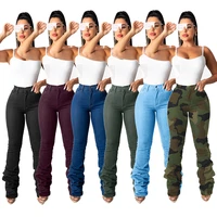 fallwinter european and american womens hot selling classic stacks of denim trousers