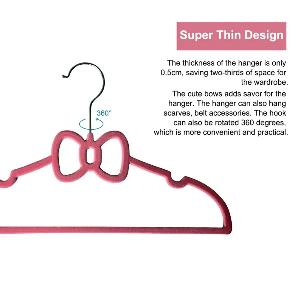 Percha con forma de mariposa para ni&ntilde;as, gancho de acero inoxidable giratorio de 360 grados, se puede doblar sin deformaci&oacute;n, 10 piezas-2