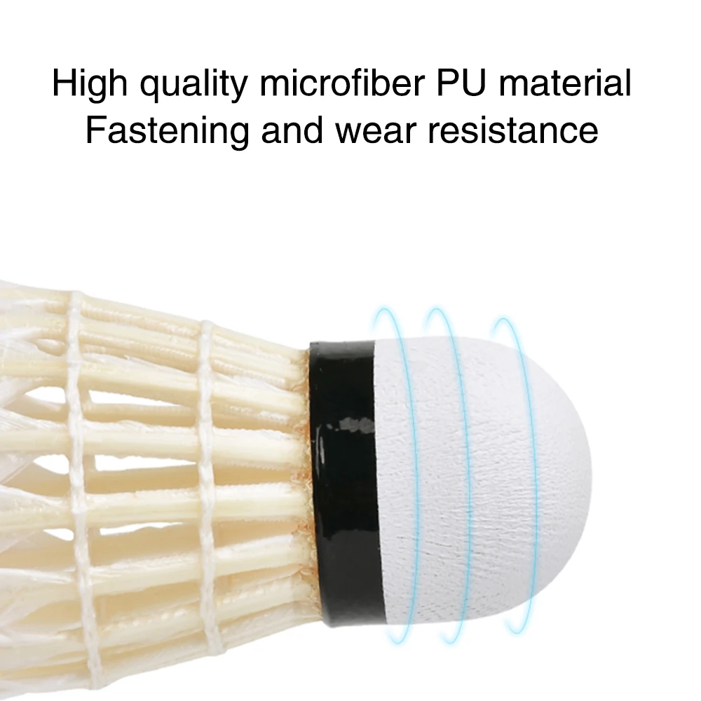 Stability Badminton Shuttlecock White Goose Feather Professional Training Ball Sports Accessories for Outdoor | Спорт и развлечения