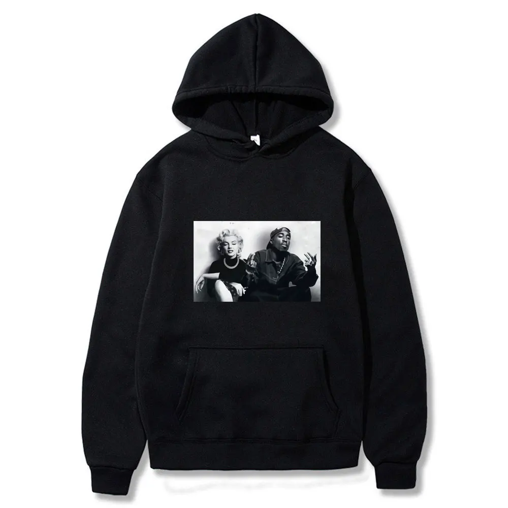 2020 Fashion Design Legends Tupac  Marilyn Monroe Print Hoodies Men Sweatshirt Streetwear  Harajuku Autumn Winter Keep Warm