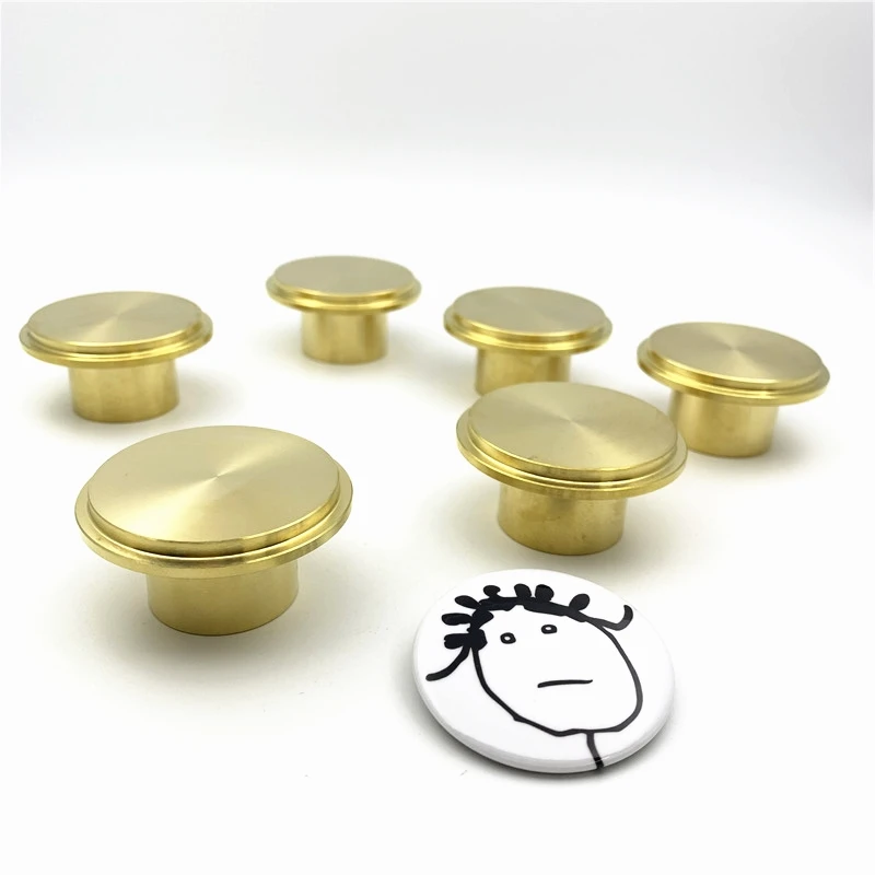 LCH в скандинавском стиле круглая Тяжелая Твердая латунная ручка для шкафа