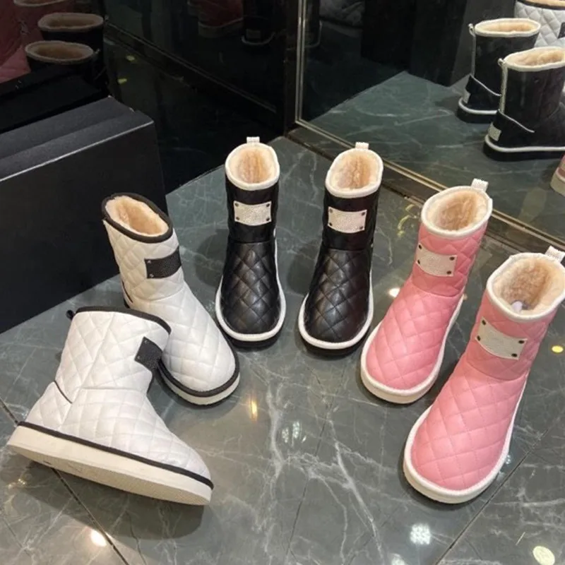 

Gingham Woman Boots Winter Warm Zapatos De Mujer Thick Bottom Solid Shoes Women Fashion Casual Women Shoes Ladies Shoes 2020