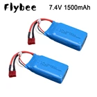 Литий-Полимерный Аккумулятор 7,4 В, 1500 мА  ч, для WLtoys A959-B, A969-B, A979-B, K929-B, 124018, 12423, 12428, запасные части для радиоуправляемого автомобиля, 7,4 В