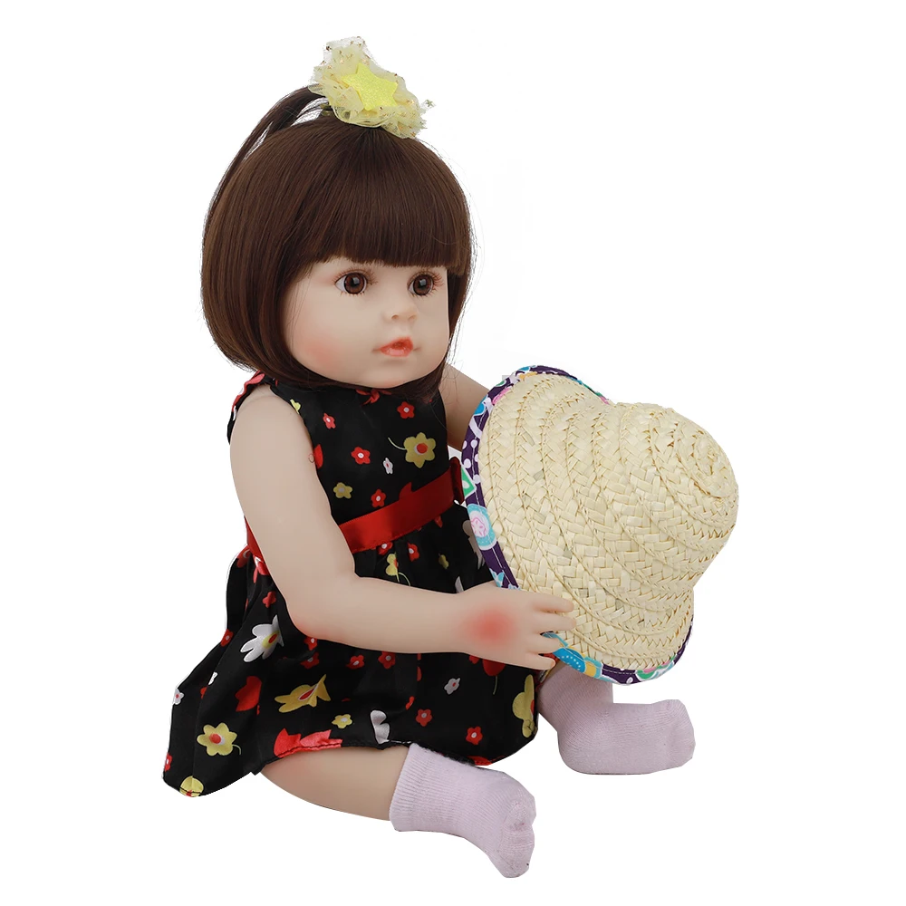 Горячая продажа 18 дюймов Bebe Reborn Baby Doll полностью силиконовая Реалистичная модная