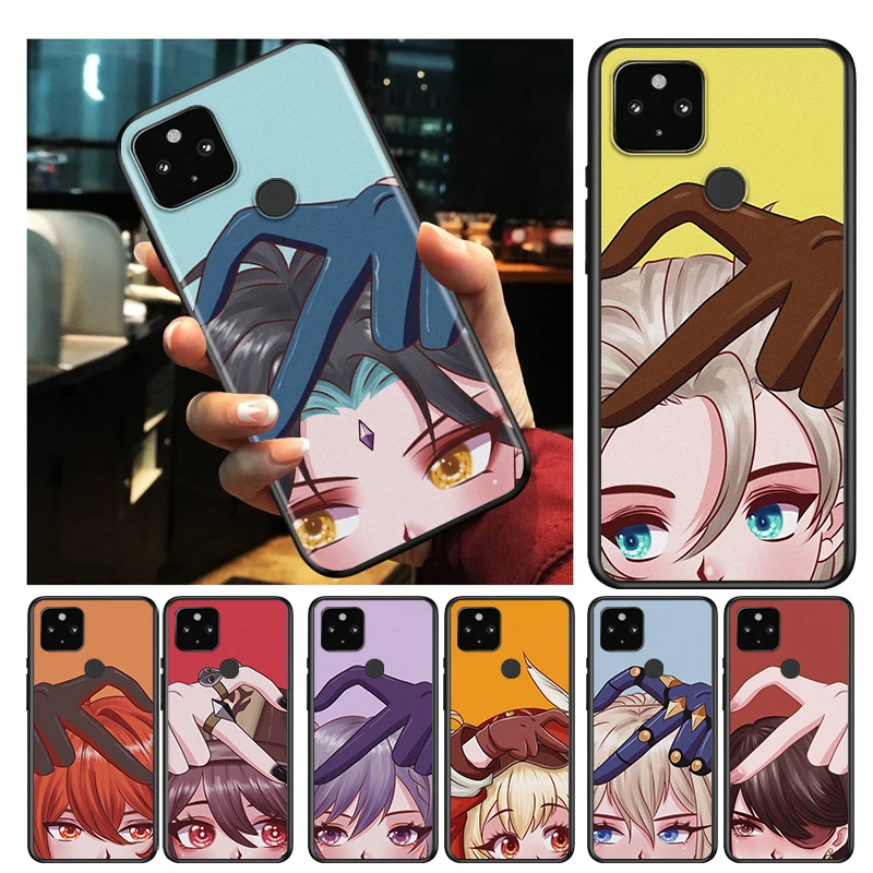 

Genshin Impact Anime Shockproof Cover for Google Pixel 5 4 5A 4A XL 5G Black Phone Case Shell Soft Fundas Coque Capa