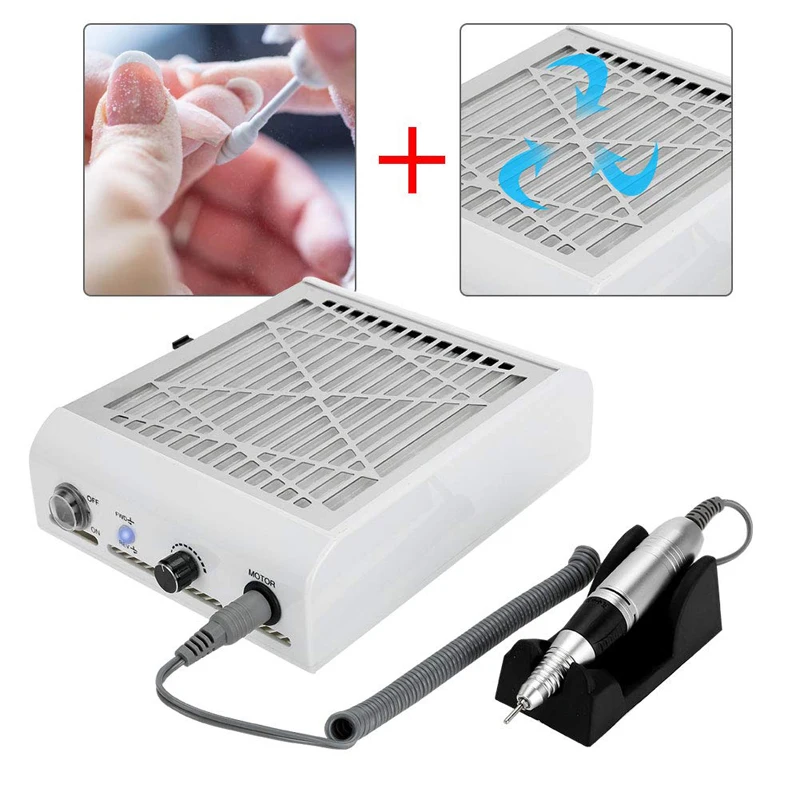 Пылесборник для ногтей 2 в 1 мощный Настольный пылесос мощностью 60 Вт маникюрные