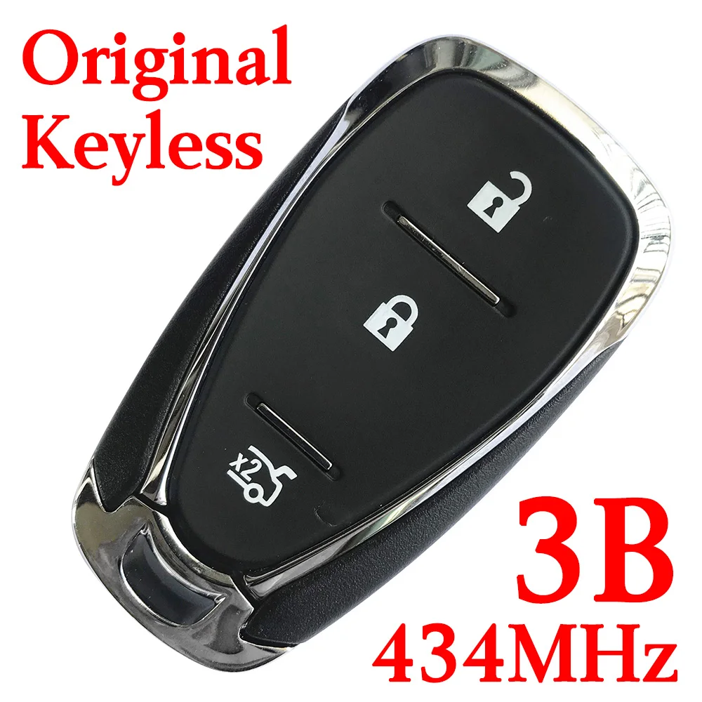 Оригинальный 3 кнопочный 434 МГц чистый умный бесконтактный ключ для GM Chevrolet 2015 ~ 2019